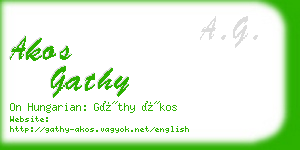 akos gathy business card